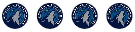 4 images of the same timberwolves logo