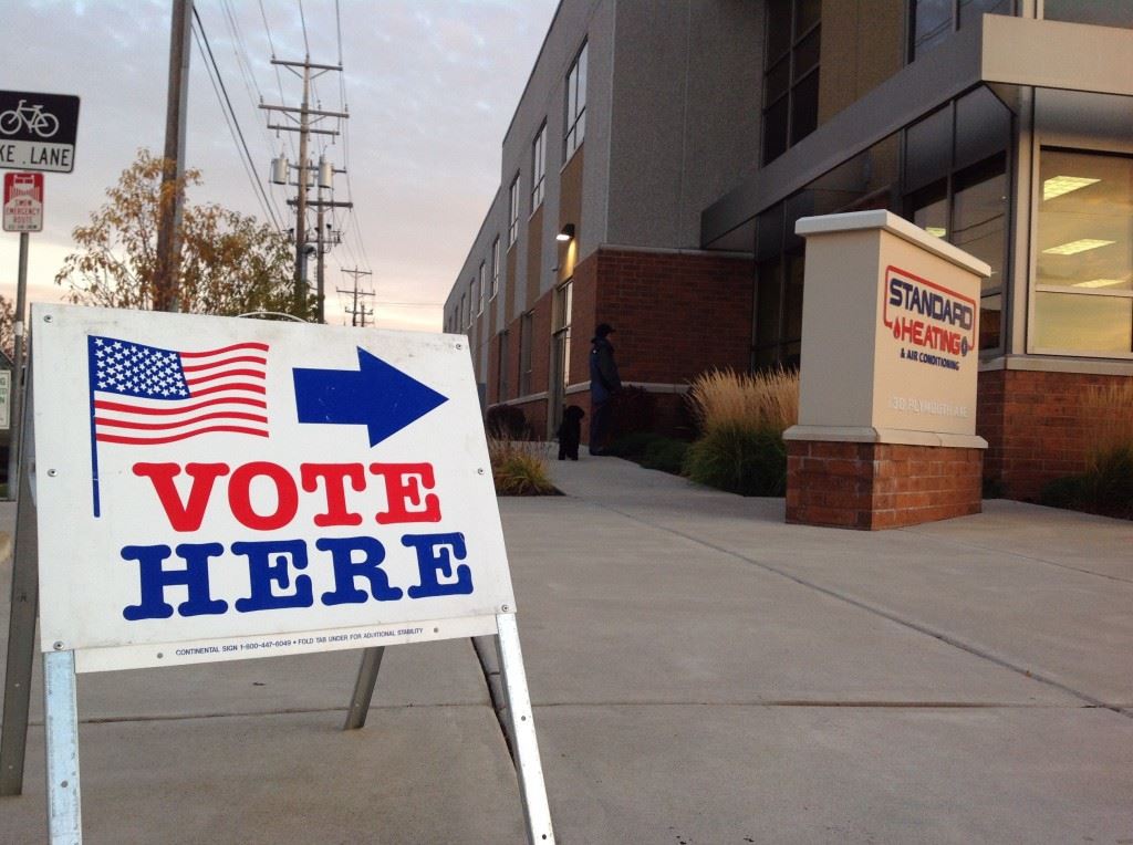 Vote Here Signage