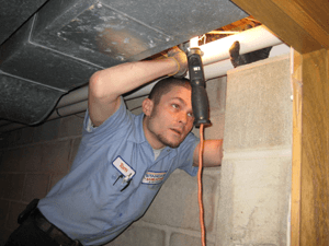 fixing the duct