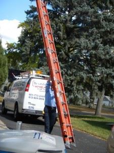 Man holding a ladder