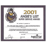 Angies List Super Service Award 2001