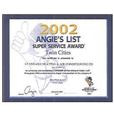 Angies List Super Service Award 2002